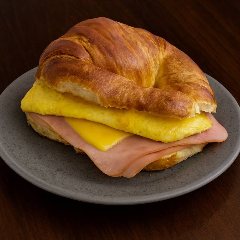 Cuernito Huevo, Jamón y Queso