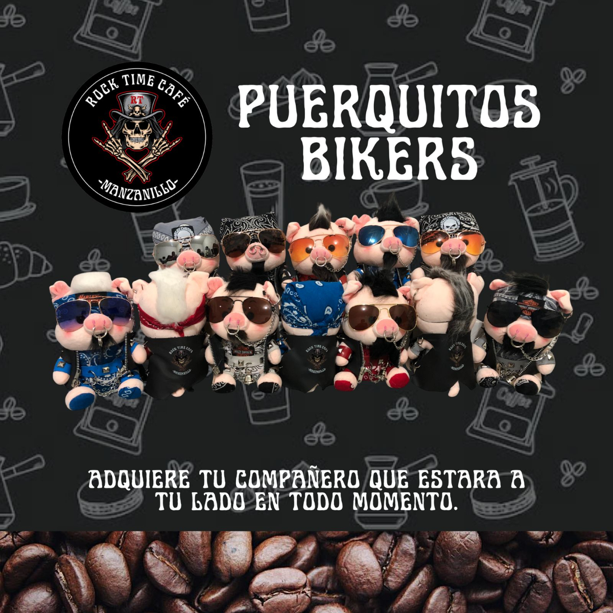 PUERQUITOS BIKERS (PELUCHE)