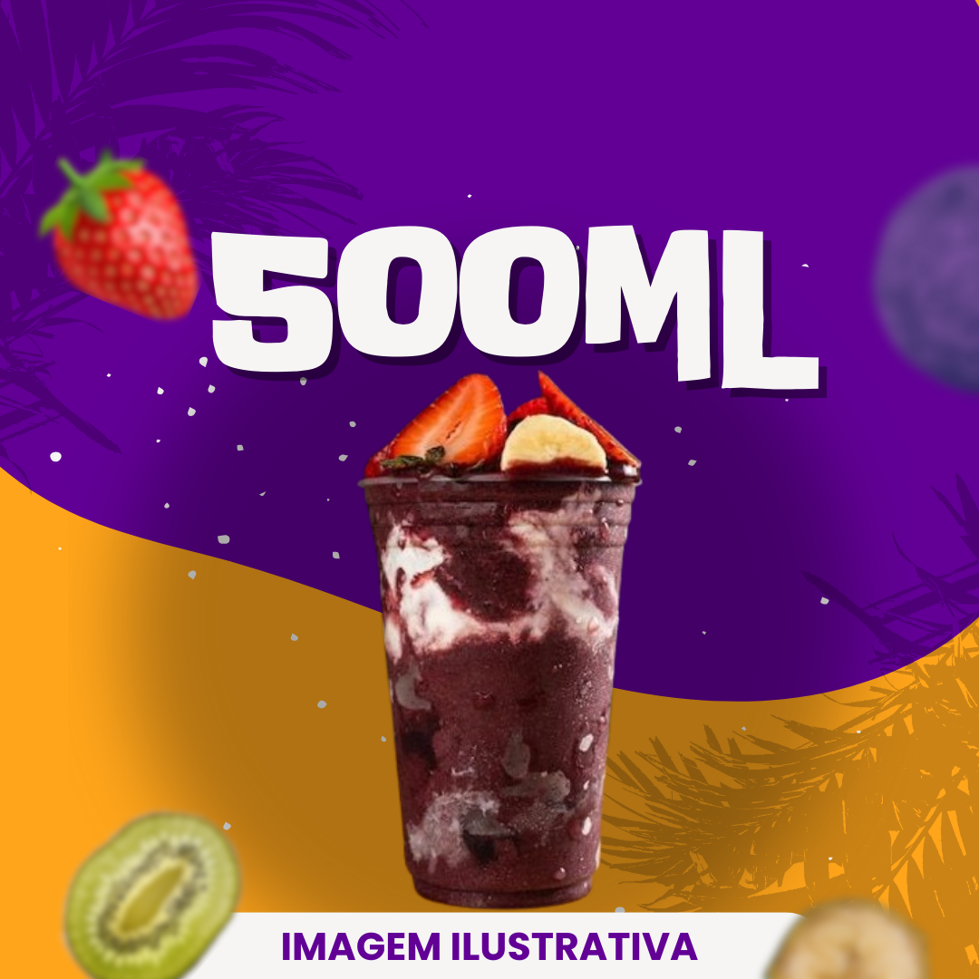 Desfrute de um Açaí delicioso e de textura sem igual! Feito com todo cuidado para você. Todos os ingredientes selecionados por você irão dentro do copo, não enviamos separados. São até 3 ingredientes grátis.