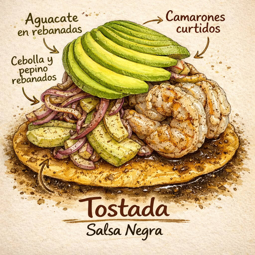 TOSTADA AGUACHILE NEGRO