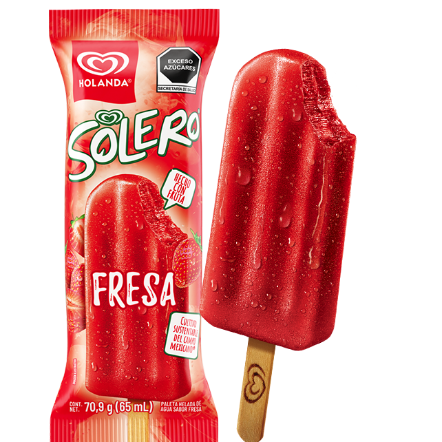 Solero Fresa Agua