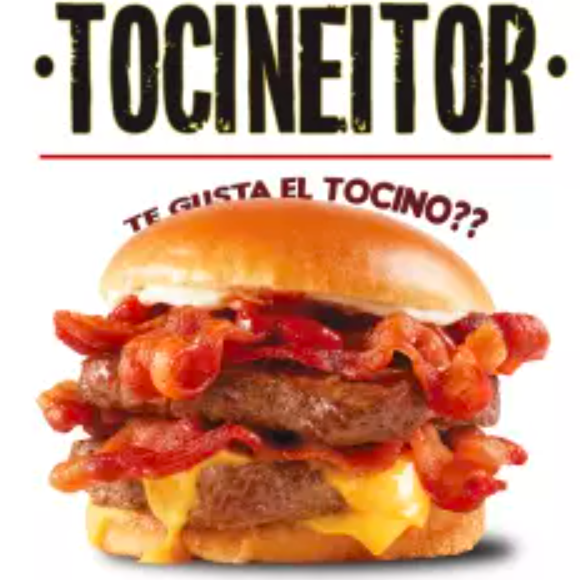 Hamburguesa Tocineitor Media + Papas+ Refresco