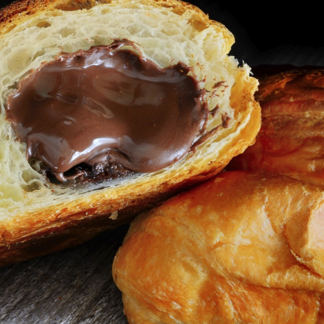Delicioso Croissant, recheado com chocolate