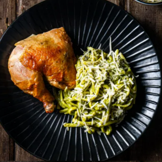 1/4 Pollo Brasa con Tallarín Verde
