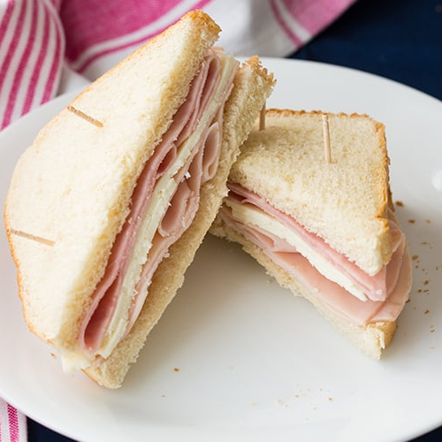 Sándwich de Jamon y Queso (Blanco) (Pan Blanco)