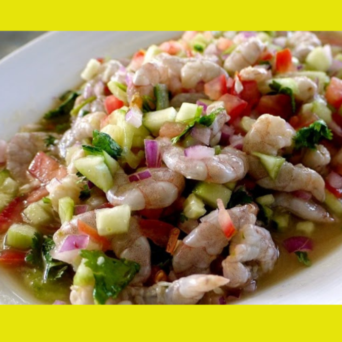 Ceviche de camaron 1/2 litro