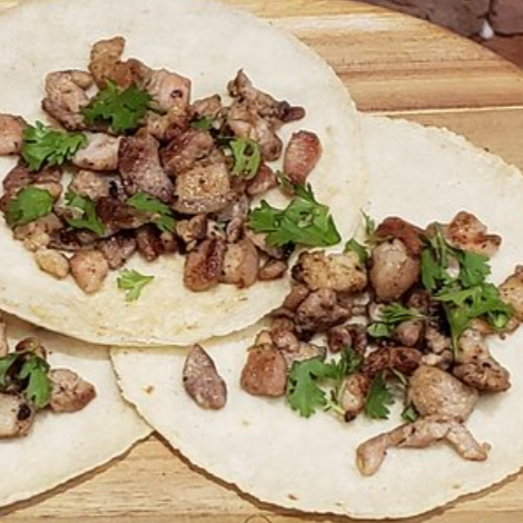 Taco de Carne Asada al Carbon (tortilla a mano)