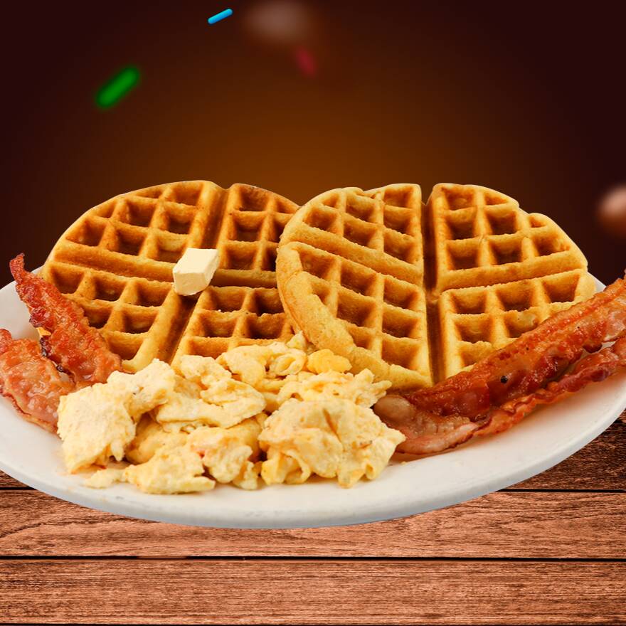 Waffle Americano (Huevos Revueltos) C
