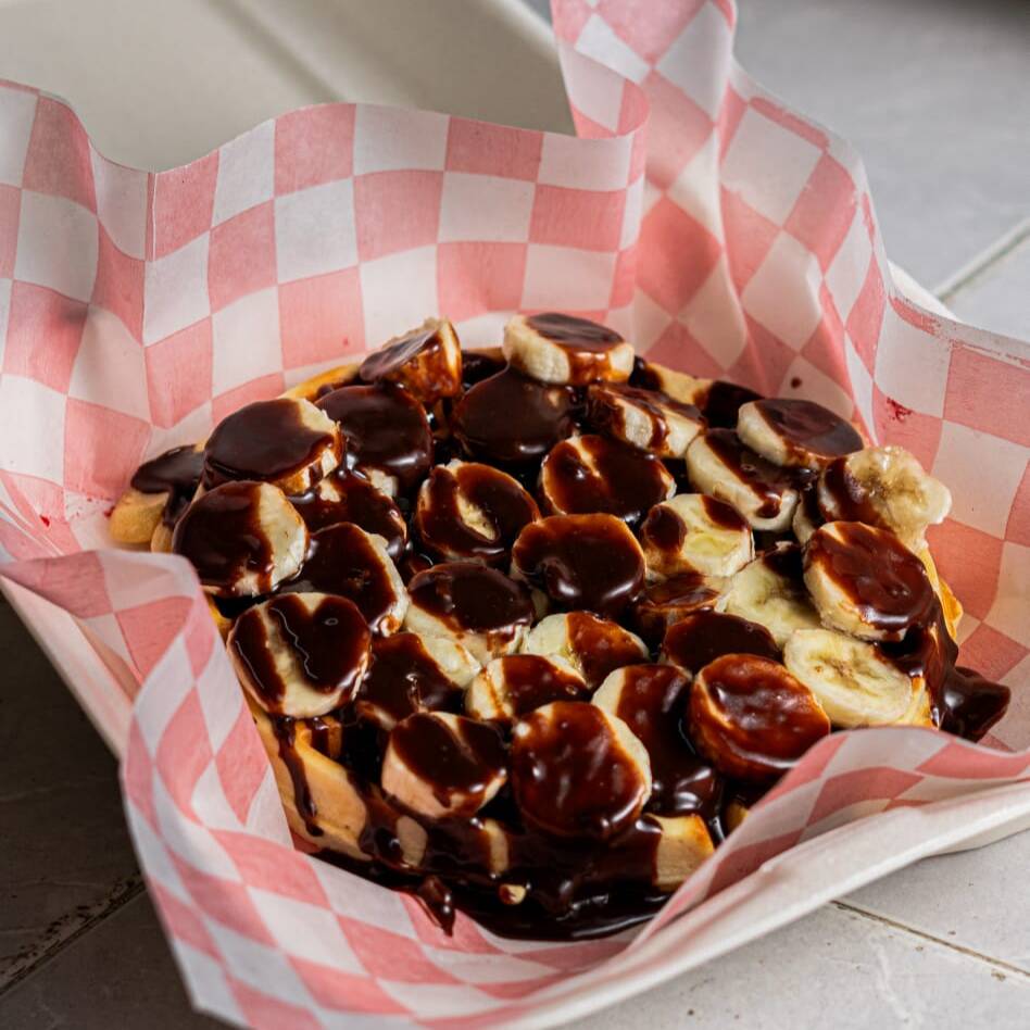 Waffle De Platano Con Nutela