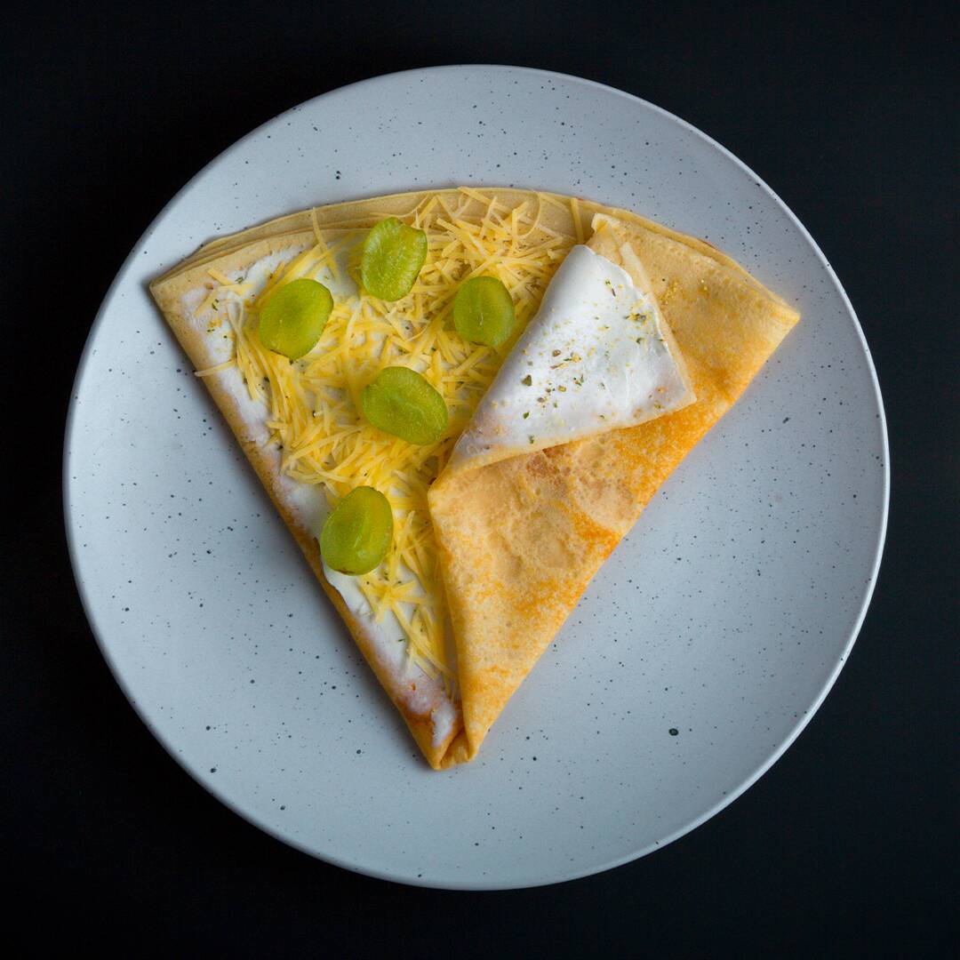 Crepa de Quesos y Uvas
