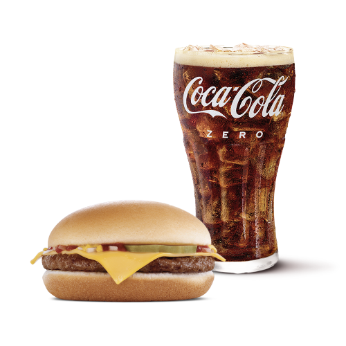 Hamburguesa con Queso + Gaseosa Mediana