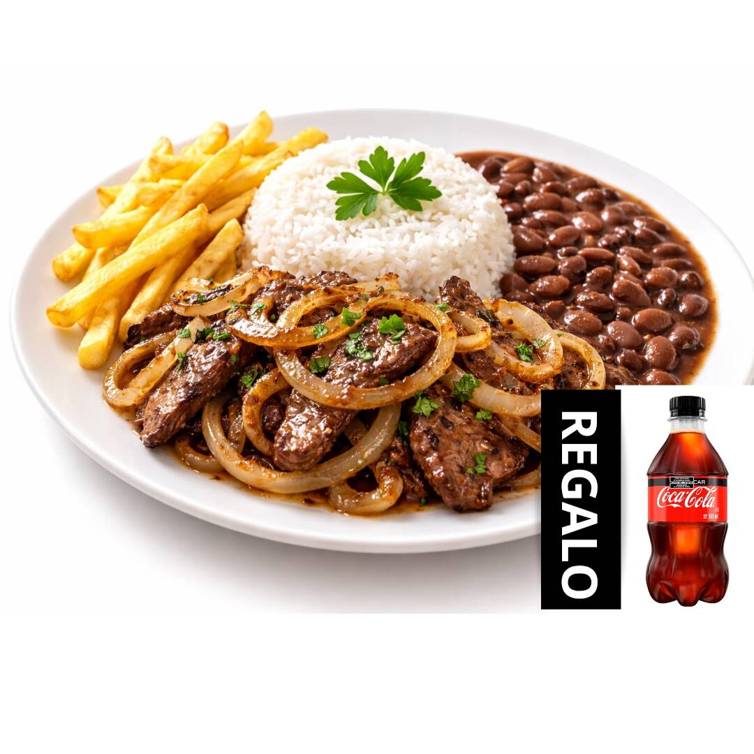 Higado con papas fritas