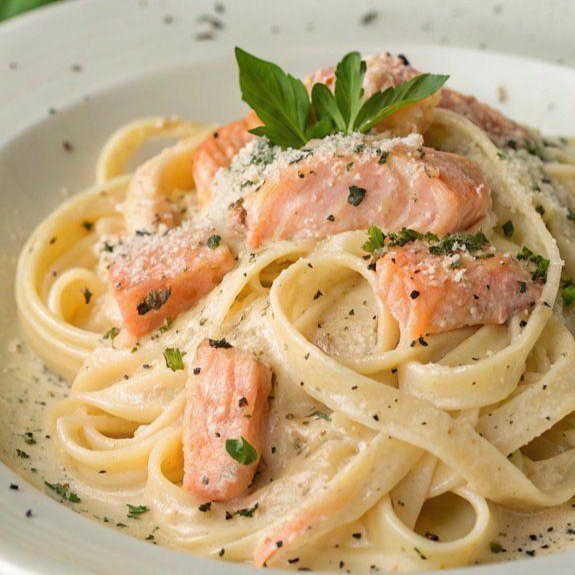 Pasta Cremosa con Salmón