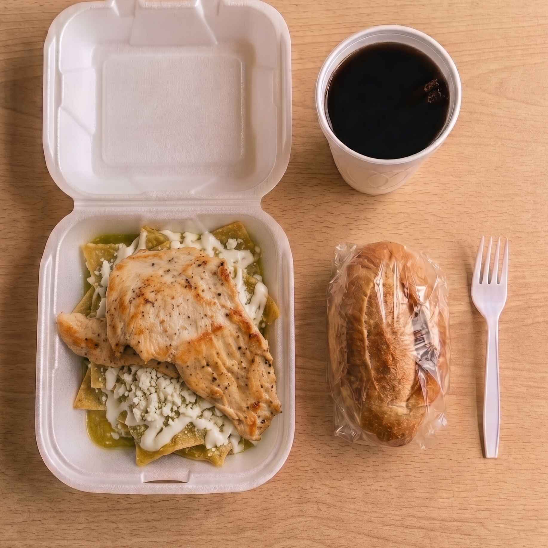Chilaquiles Verdes con Proteina + BEBIDA GRATIS