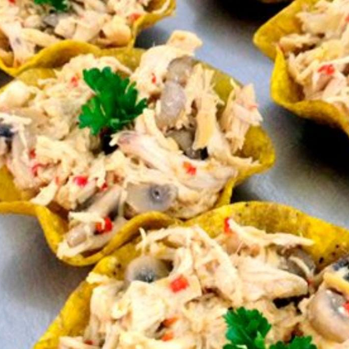 Canastilla de Plátano 20 cm, Relleno de Pollo