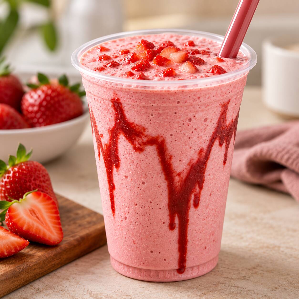 Malteada de Fresa