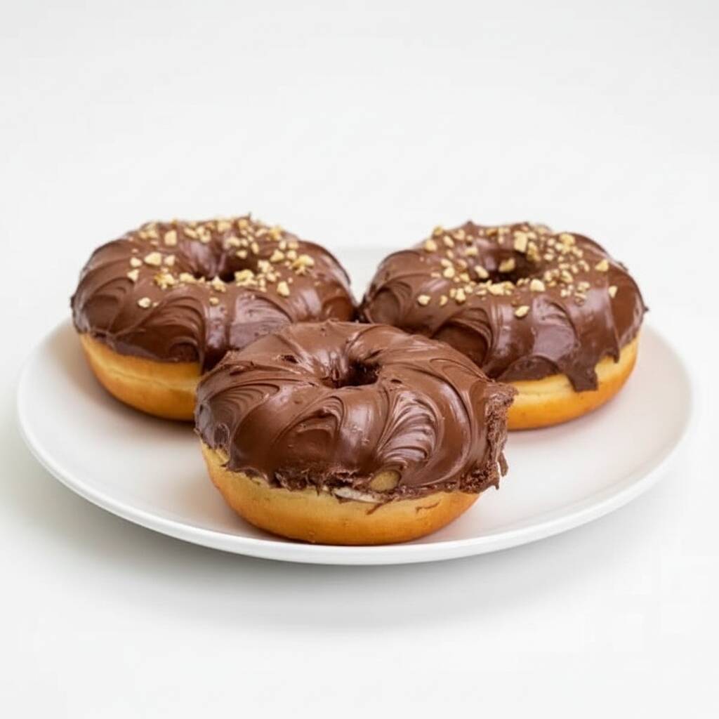 Donuts com cobertura de Nutella e recheio de Nutella Original. Sabor intenso para os amantes de Nutella. Peça agora e se entregue à Nutella!