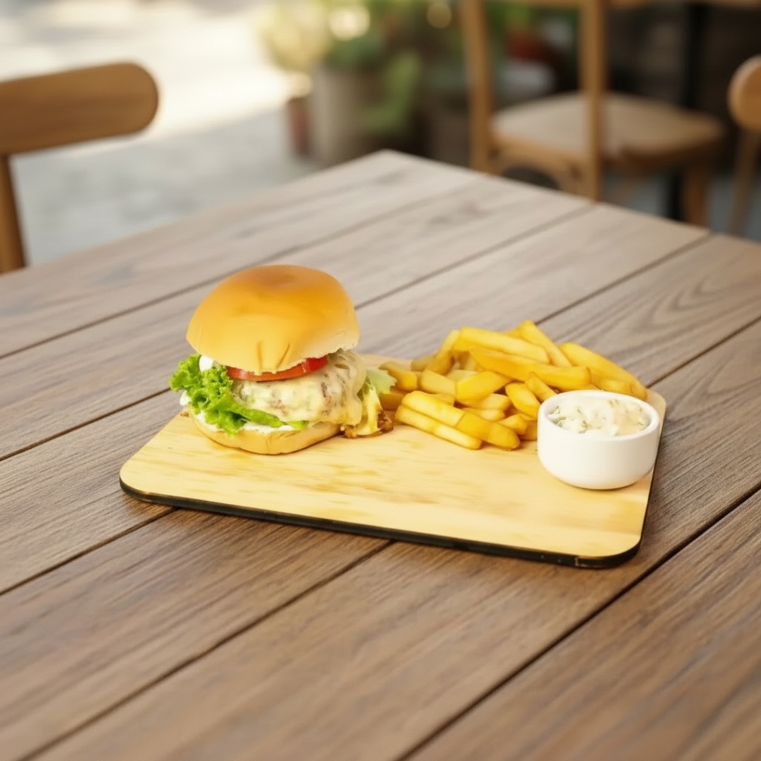 Hamburguer Carne Mussarela Alface Tomate Batata Maionese