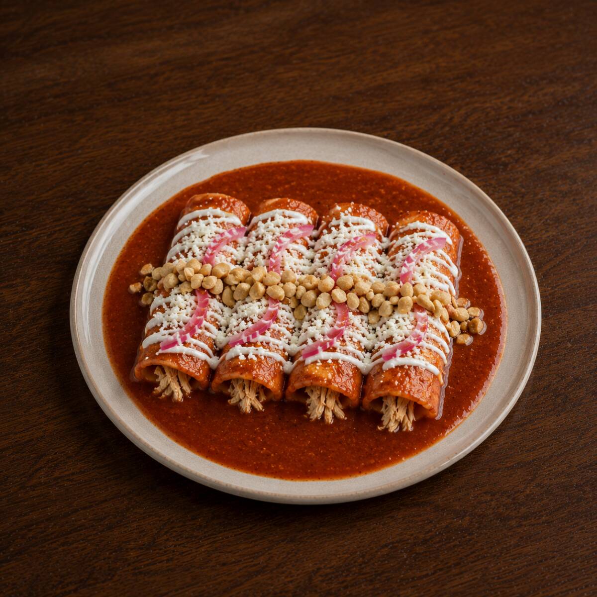 ENCHILADAS VERDES O ROJAS