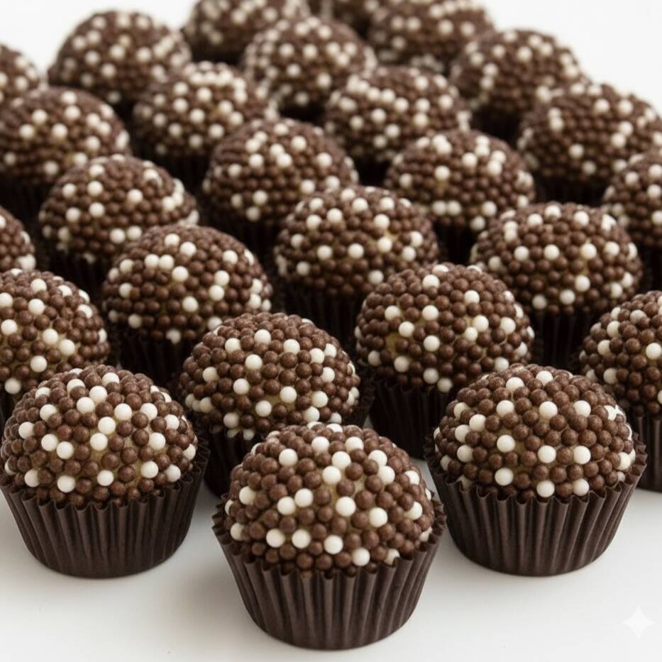 Combo com 10 unidades irresistíveis de brigadeiro caseiro, feito artesanalmente com ingredientes de primeira linha e cuidadosamente enrolado com Choco Ball de chocolate e chocolate branco. 100g tags: brigadeiro caseiro, brigadeiro cremoso, chocoball, m&ms, Confete, Dia das crianças, kids