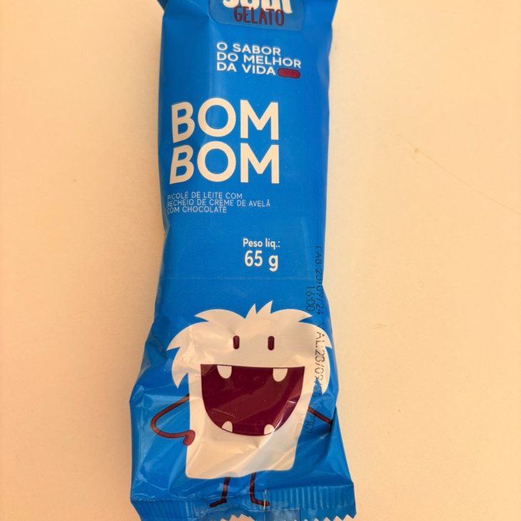 Picolé cremoso bombom 65g