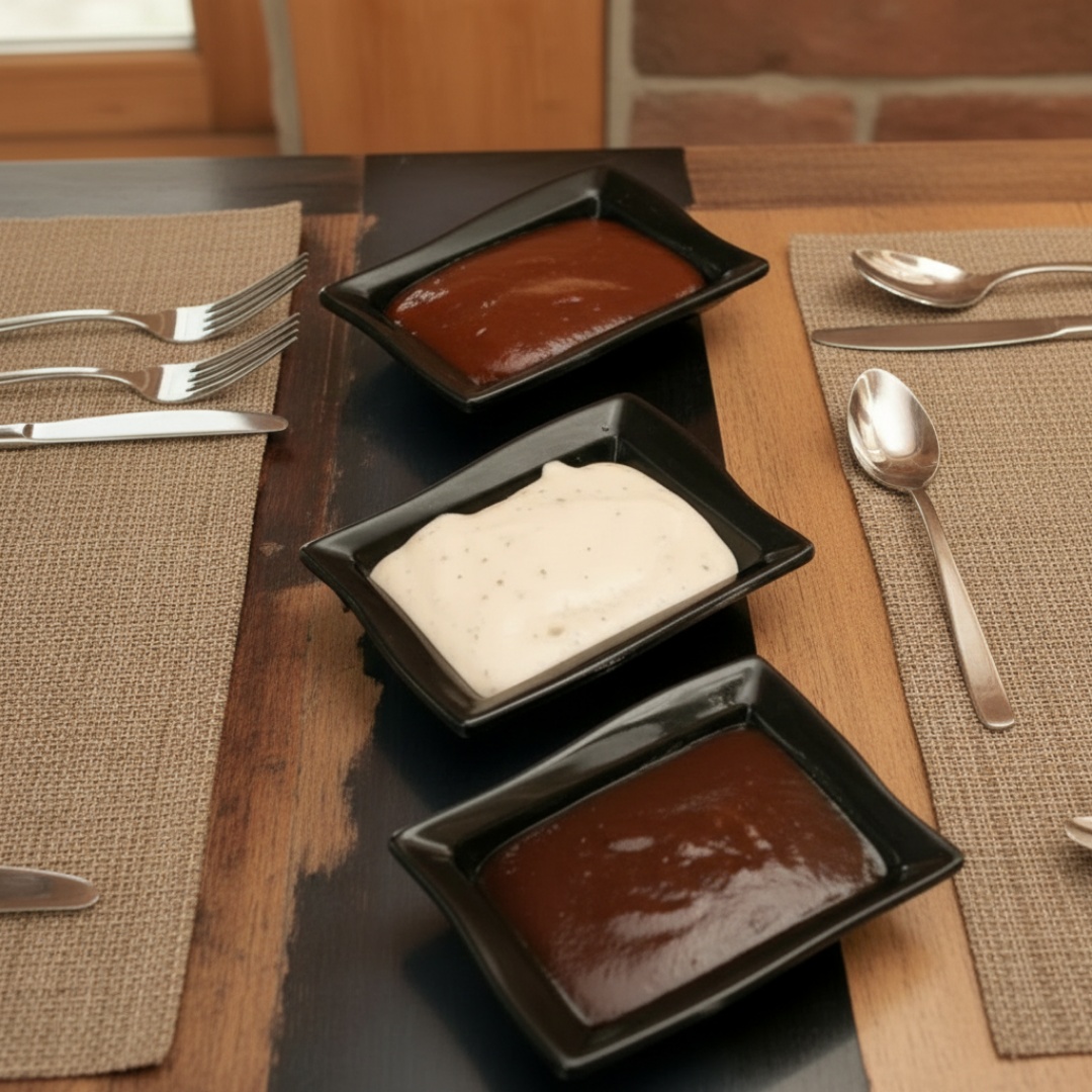 Ketchup com ingredientes especiais e goiabada.
