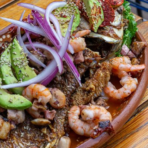 MOJARRA RELLENA DE MARISCOS