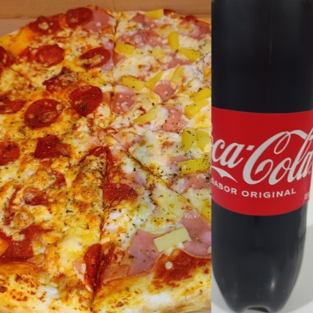 Pizza Grande mas Coca Cola 1.35 Lts