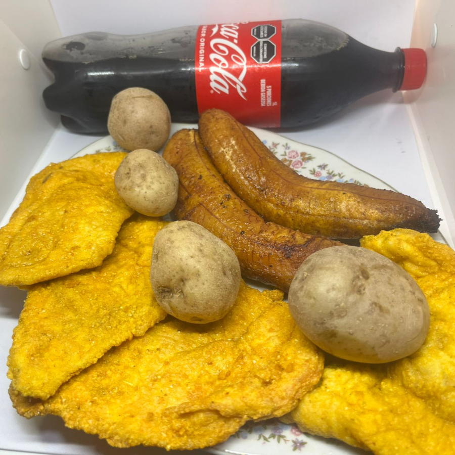 Combo chuleta x 4 + coca cola 1 litro