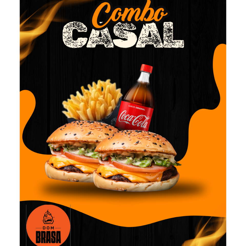 2x Churras Salada, 1x Batata 200g e 1 Refrigerante de 1L.