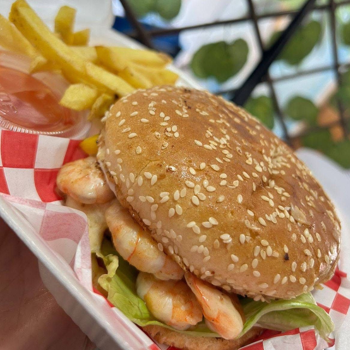 Hamburguesa de camaron