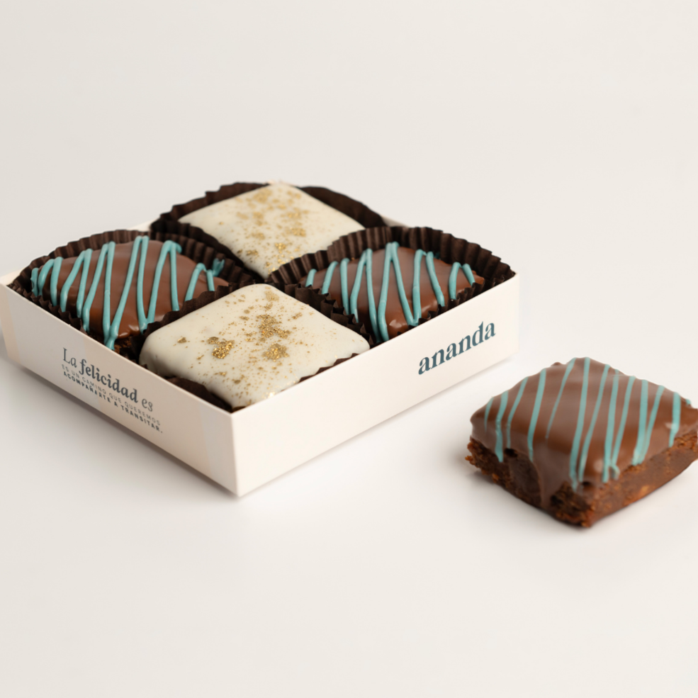 Brownies x 4 uds 0% Azúcar Añadida
