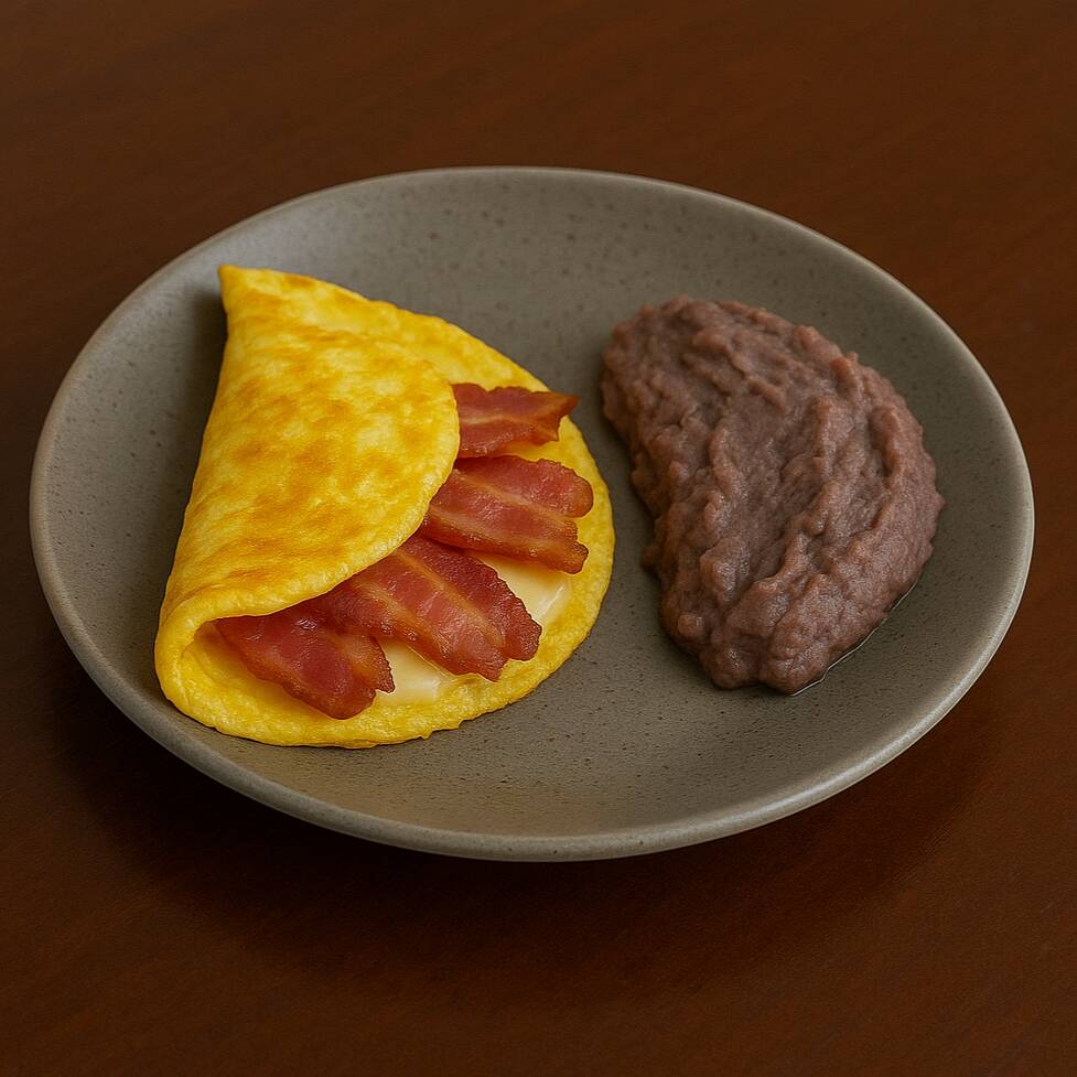 Omelette Tocino y Manchego