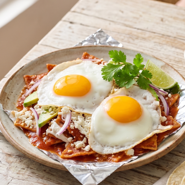 Chilaquiles-Huevo Estrellado