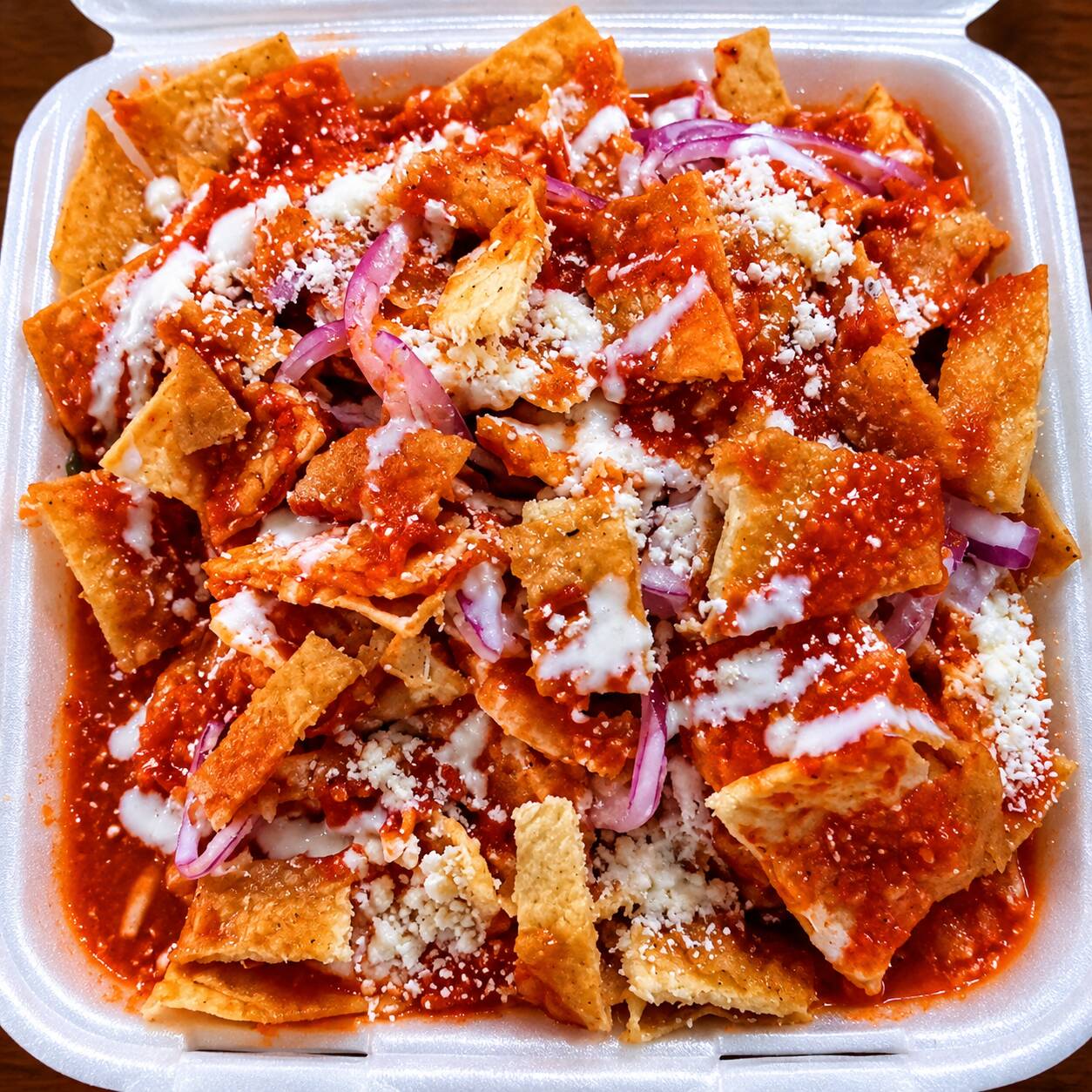 Chilaquiles de Pollo Empanizado