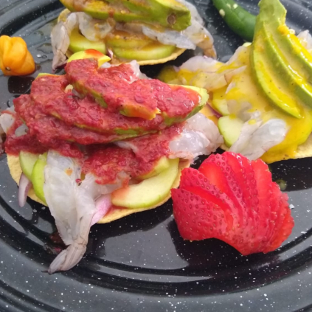 Tostada Aguachile Camarón