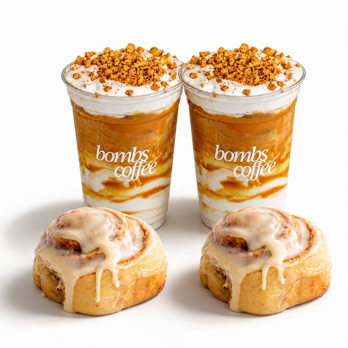 2 Lotus Biscoff Iced Latte+ 2 Rol
