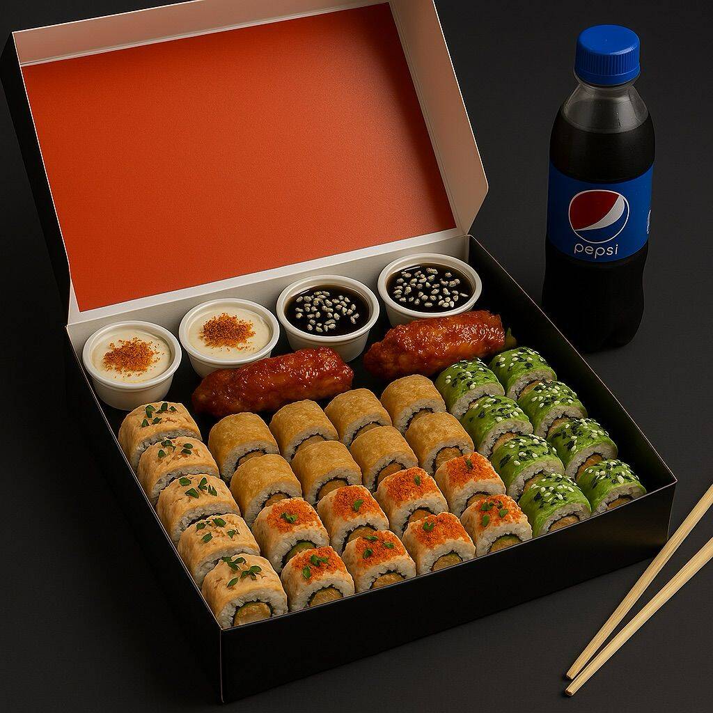 24 makis + GRATIS Pepsi y 2 alitas!