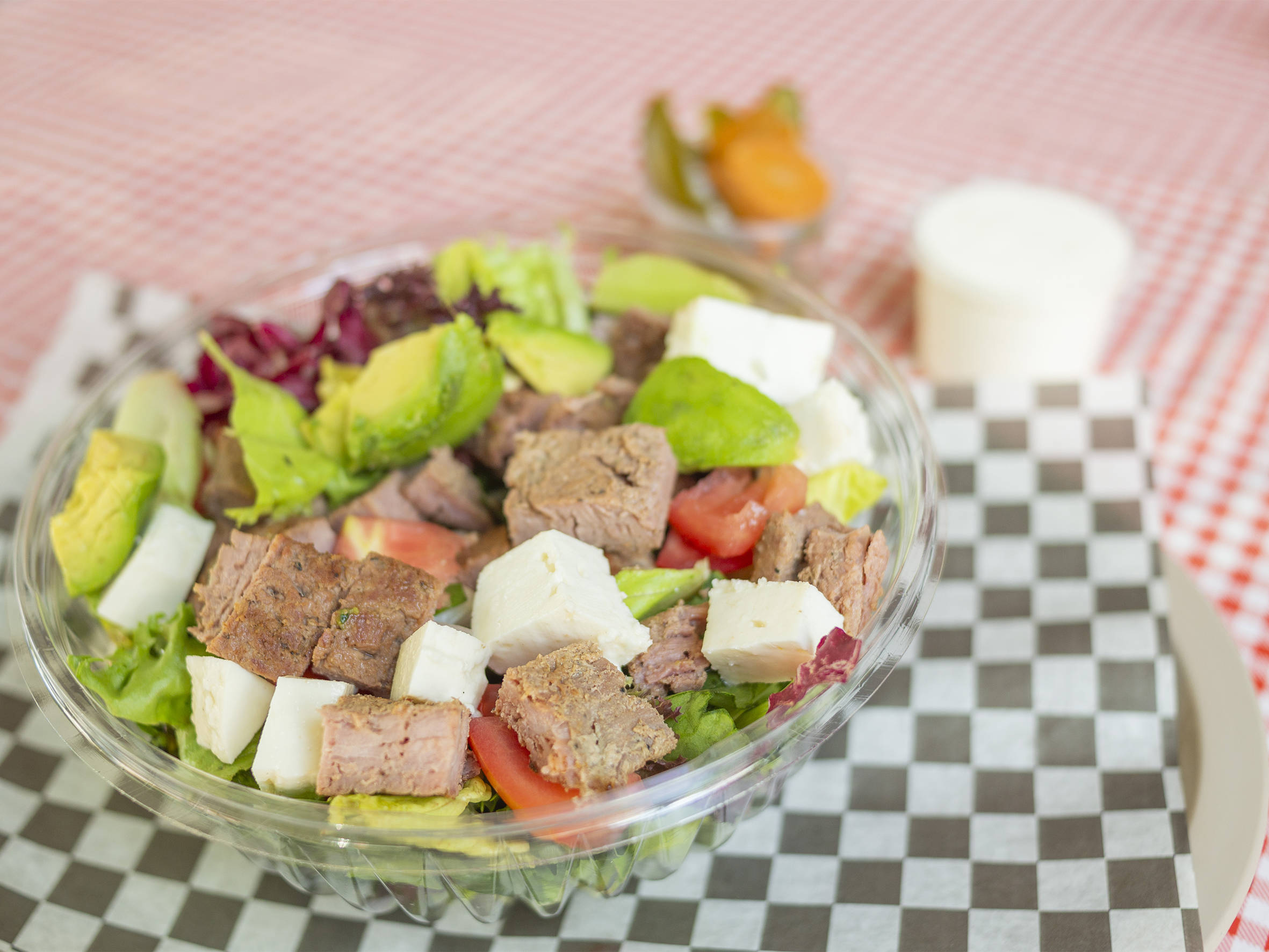 Ensalada Camarón y tocino