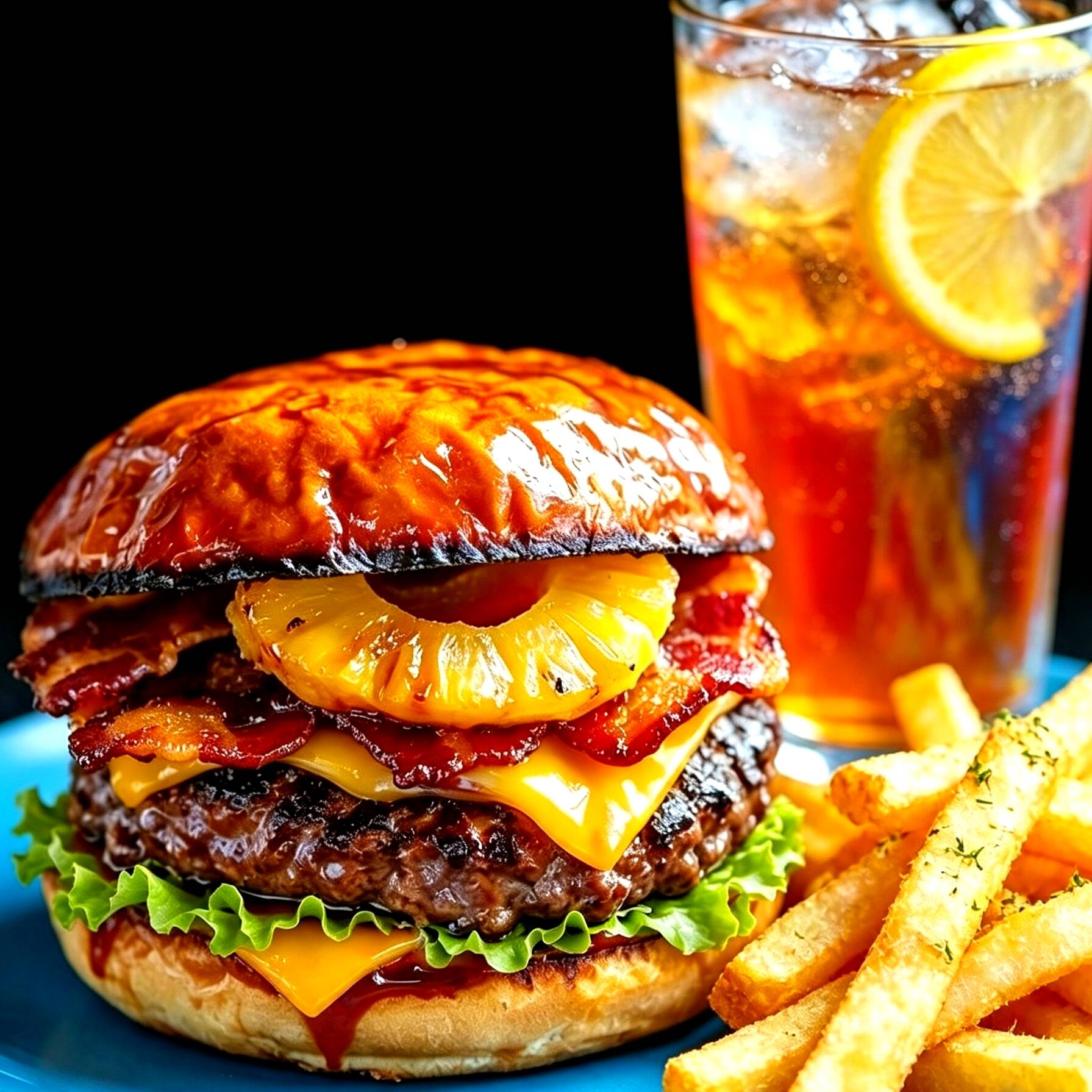 Combo Burger La Hawaiana
