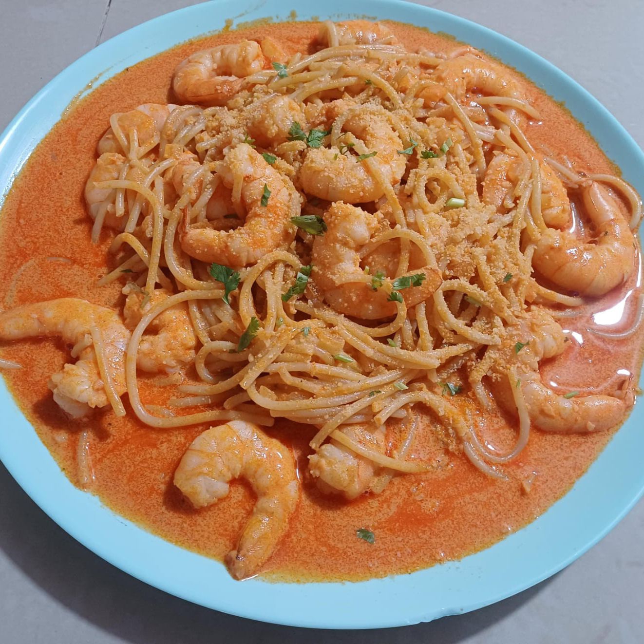Espagetti Con Camarones