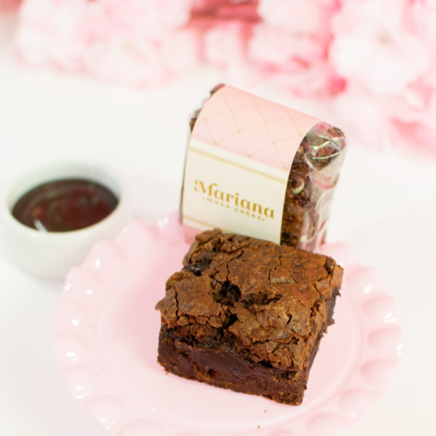 1 Brownie recheado de brigadeiro