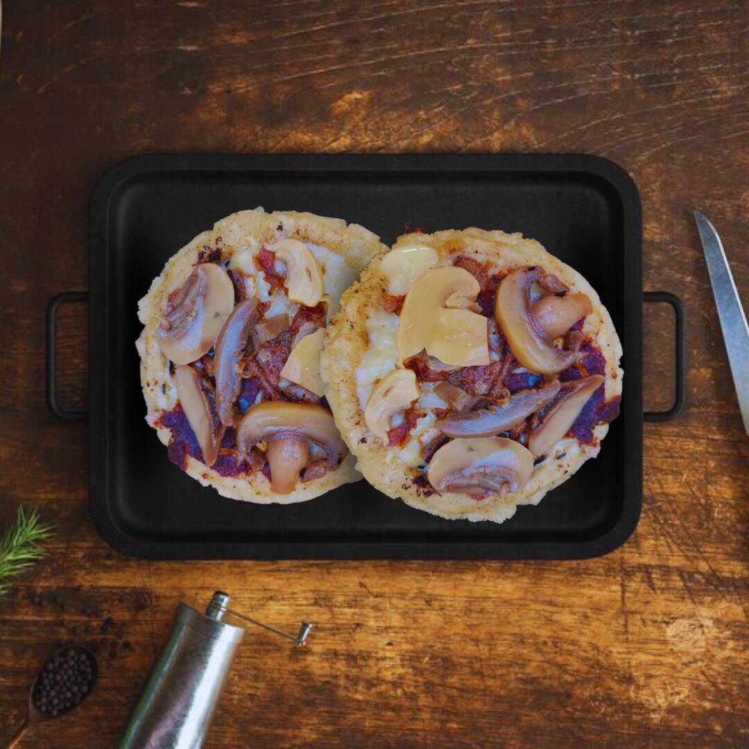 Pellizcada Champiñones con Queso