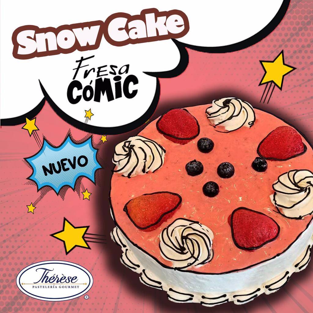 Snow Cake Fresa Cómic 🍓 . Tamaño Mini
