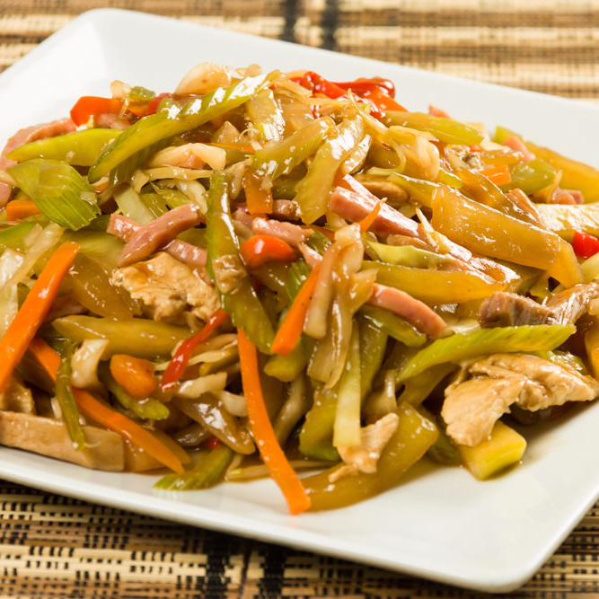 Chop Suey en Salsa Entero ( Sin Carne )