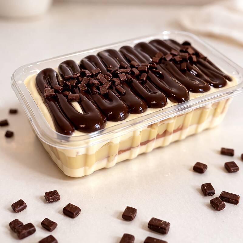 Pavê Tradicional de Ninho – 250ml Delicioso pavê montado em camadas de mousse de Ninho super cremosa, biscoito maisena e brigadeiro cremoso de Ninho, finalizado com uma generosa camada de brigadeiro tradicional gourmet. Uma sobremesa cremosa, equilibrada e irresistível, perfeita para quem ama doces bem caprichados. Tamanho: Pote 250ml Peso aproximado: 300g