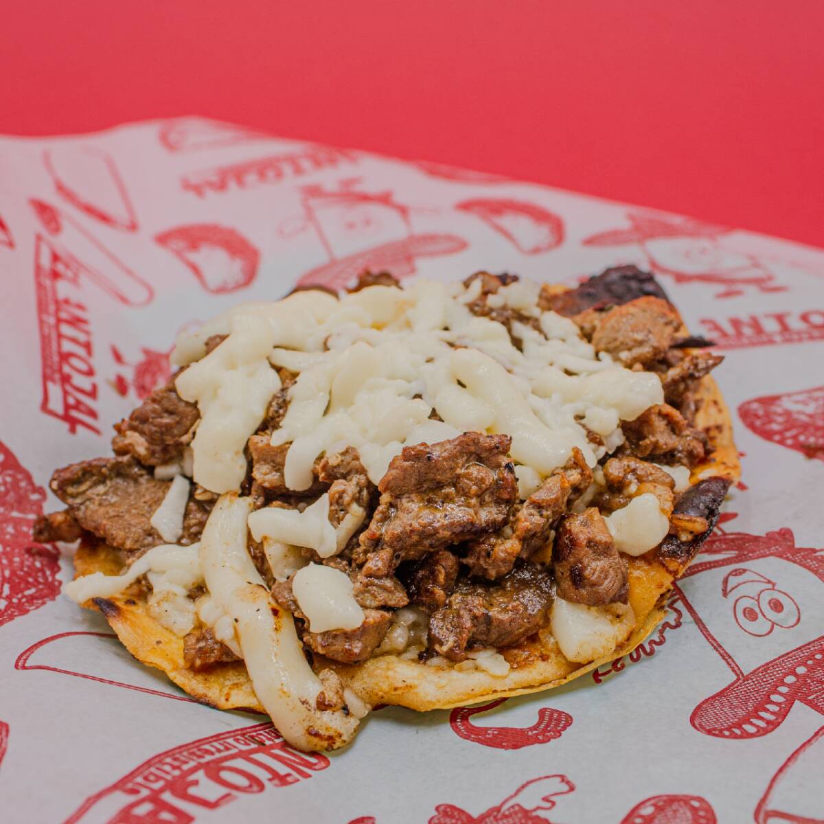 Taco De Asada Planchado Con Queso