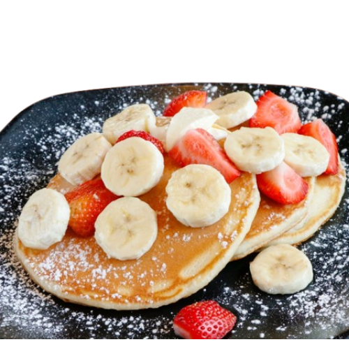 Hot Cakes 3 Pzas Fresas Platano y Miel
