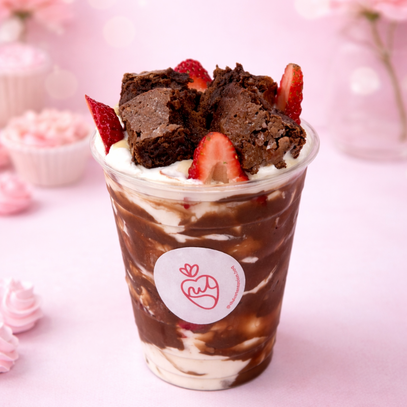 Fresas con crema Nutella - Brownie 12 oz