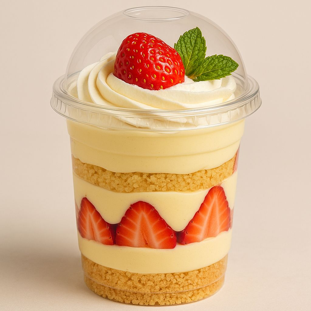 Postre de Fresas con Crema